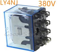 【☊HOT☊】 liuwanhua 1ชิ้น Ly4nj 380V Ac อุปกรณ์รีเลย์ไฟฟ้ากระแสตรง Hh64p รีเลย์ขนาดเล็ก Ly4n-j 4pdt 4no 4nc 10a 14พิน