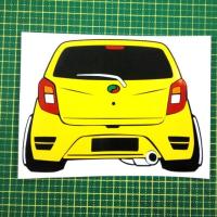 （Kvs auto parts）สติ๊กเกอร์ Gambar Kereta Axia Stiker Potong Temah No Plat Sendiri