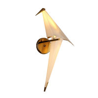 ABAY LED Bird Design Wall Lamp Bedside Lamp Creative Origami Paper Crane Wall Light for Loft Bedroom Study Foyer Dining Room