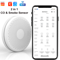 Tuya สมาร์ท WiFi ควันคาร์บอนมอนอกไซด์เซ็นเซอร์ไร้สาย CO &amp; เครื่องตรวจจับควันสำหรับ Home Security ไฟปลุก APP ตรวจสอบระยะไกล