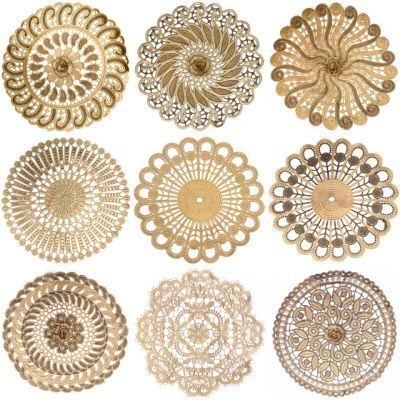 26cm round lace Water soluble embroidery place table mat cloth pad cup mug Napkin doily coaster New Year Christmas gift cookware