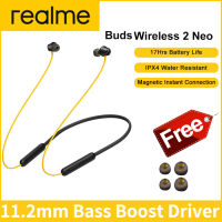 Original OPPO Realme Buds Wireless 2 Neo Bluetooth 5.0 Eearphone Sport Headphone Neckband with Mic Waterproof Long Standby