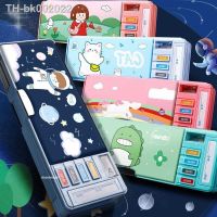 ▩☁✕ Pencil Cases Kawaii Case Stationery Pencil Case School Supplies Cute Multifunction Pen Box Astronaut Cat Dinosaur Double Layer