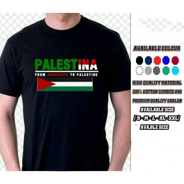 Kaos Save Gaza Palestine 16 Kaos Bendera Palestina Arab Kaos