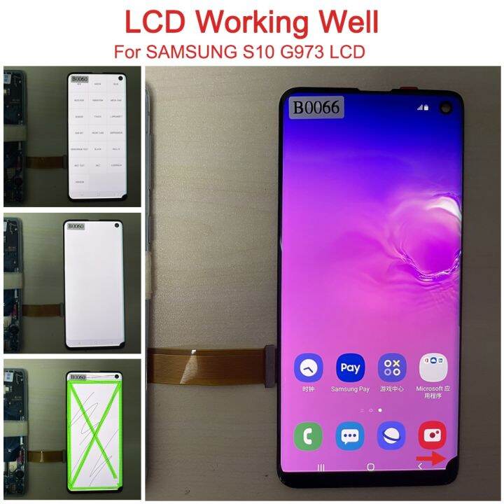 Line Spot Defect For Galaxy S10 LCD Display 6.1 “ For Touch Screen For