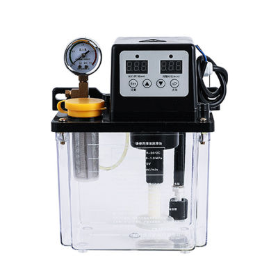 Double Display 2.0L 50ml/min 220 V 28W Automatic Lubricating Oil Pump Oil Injectors Full Copper Motor Electric Oil Pump Timing Oil Level Alarm Function