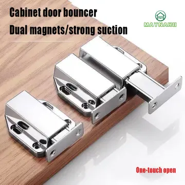 Jiayi Metal Cabinet Door Catches Heavy Duty 4 Pack Double Push to Open Door  Latch Touch Latches Kitchen Door Push Release Latch for Drawer Closure Push  Catch Press Out Cabinet Hardware 