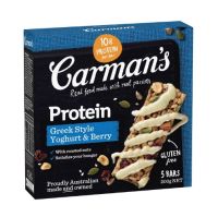 Carmans Greek Yoghurt &amp; Berry Protein Bar (5bar 200gNET) โปรตีนบาร์ โปรตีน โปรตีนแท่ง โปรตีนเสริม ขนมโปรตีน
