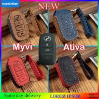 【XPS】 Perodua Ativa New Myvi 2022 Leather Remote Key Cover Case