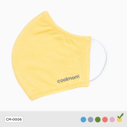 Khẩu trang người lớn Coolmom chất liệu sợi tre cao cấp màu vàng vanilla