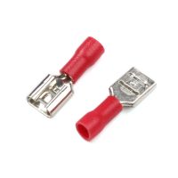 FDD1.25-250 Female Insulated Electrical Crimp Terminal 100Pcs for 0.5-1.5 mm2 Connectors Cable Wire Connector Kit