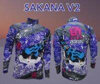 เสื้อตกปลา เสื้อแขนยาว JK Thailand เสื้อกันยูวี ลาย SAKANA V2 ป้องกันรังสี UV 80% แห้งเร็ว