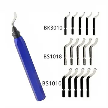 Deburring Tool With 10Pcs Rotary Deburr Blades Burr Remover Hand Tool Of  NB1100 Handle For Wood, PVC, Plastic, Metal, Resin, 3D Printing