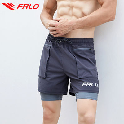 FRLO กางเกงว่ายน้ำชาย กางเกงขาสั้นกีฬา มีซับเลคกิ้ง มีกระเป๋าซิปทั้งสองด้าน ผ้าระบายอากาศได้บางแห้งเร็วที่มี รุ่น Q21004