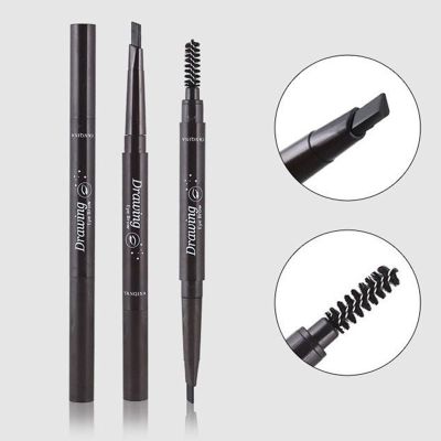 Double Heads Automatic Eyebrow Pencil Waterproof Long lasting Pen with Eyebrow Brush MH88