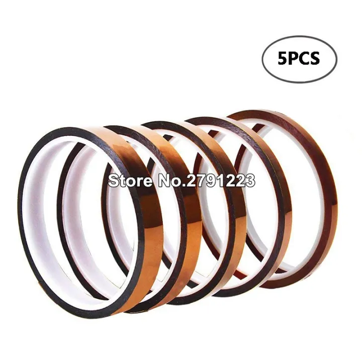 [HOY] 10mm x33m High Temperature Heat Resistant Polyimide Gold Adhesive Tape For Electronic