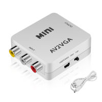 1080จุด AV RCA CVBS เป็น VGA แปลงวิดีโอสำหรับการตรวจสอบ VGA เพื่อ AV อาร์ซีเอวิดีโออะแดปเตอร์ที่มี3.5มิลลิเมตรเสียงสำหรับทีวีกล่อง HD แปลง