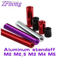 ❏■ 5-10pcs aluminum spacer m2 m2.5 m3 M4x6/8/10/12/15/18/20/22/25/30/35/37/40/45/50/55/60 red or black round Aluminum Standoff