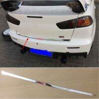 ฝาครอบด้านหลังประตูท้ายรถสำหรับ Mitsubishi Lancer EVO Galant Fortis Sedan 2010-2016เครื่องขึ้นรูปโครเมี่ยมของตกแต่งประตูด้านหลัง