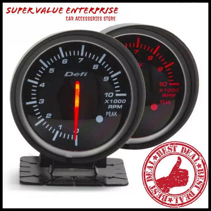 Defi Meter BF Gauge Red & White Led Light Tachometer Boost , RPM