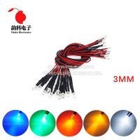 10PCS 3mm LED 5-12V 20cm Pre-wired White Red Green Blue Yellow UV RGB Diode Lamp Decoration Light Emitting Diodes Pre-solderedElectrical Circuitry Par