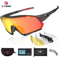 X-Tiger Cycling Glasses Polarized Photochromic Cycling Sunglasses Mountain Bicycle Glasses MTB Protection Cycling Goggle Eyewear Towels