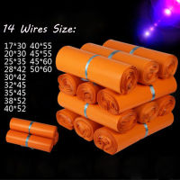 50PcsLots 14 Wire Courier Bags Frosted Orange Self-Seal Adhesive Storage Bag Matte Material Envelope Mailer Postal Mailing Bags