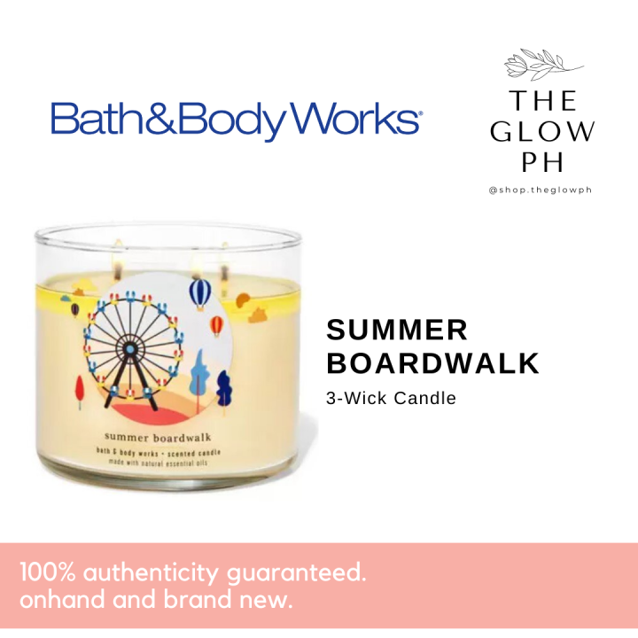 Bath And Body Works Summer Boardwalk 3-Wick Candle 14.5 Oz / 411 G ...