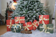 BỘ 7 HỘP QUÀ KRAFT HOA VĂN NOEL ĐẸP MẮT
