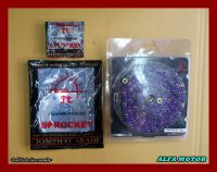 HONDA GROM125 MSX125 FRONT (14T) &amp; REAR (30T) SPROCKET &amp; CHAIN (420N) (120L) "VIOLET" SET #สเตอร์หน้า14ฟัน #สเตอร์หลัง30ฟัน #โซ่สีม่วง