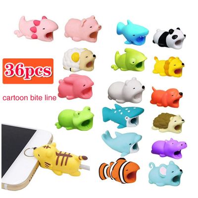 Cute Cable Protector Animal Bites Usb Charger Shark Pig Phone Charger Cord Protector Prevent Breaking For iphone Samsung Android