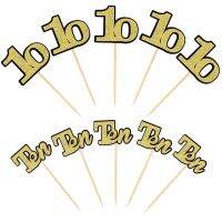 10th คัพเค้กสองชั้นจำนวน10ชั้นสำหรับงานแต่งงานอายุเค้กปาร์ตี้ฉลองครบรอบ10ปี