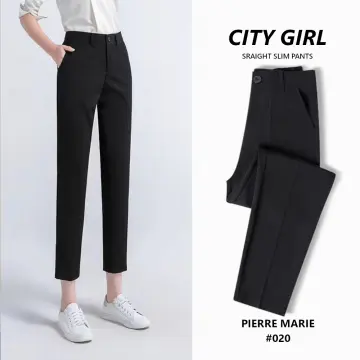 Buy Ladies Black Slacks Straight Pants For Office Work online