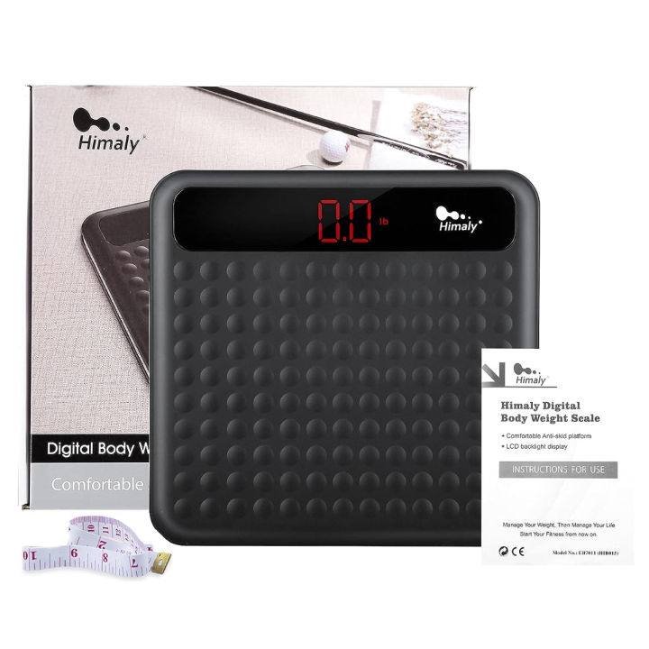 agm-digital-body-weight-bathroom-scale-high-precision-measurements-scales-with-large-non-slip-silicone-platform-and-lcd-digital-display-400lbs-180kg-capacity-black