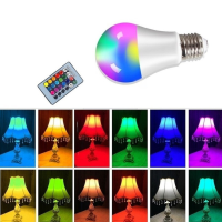 6ชิ้นล็อต RGB โคมไฟ E27 LED หลอดไฟ220โวลต์สมาร์ทหลอดไฟ lampara LED สีสปอตไลบรรยากาศแสงสำหรับตกแต่งบ้านที่มีการควบคุม