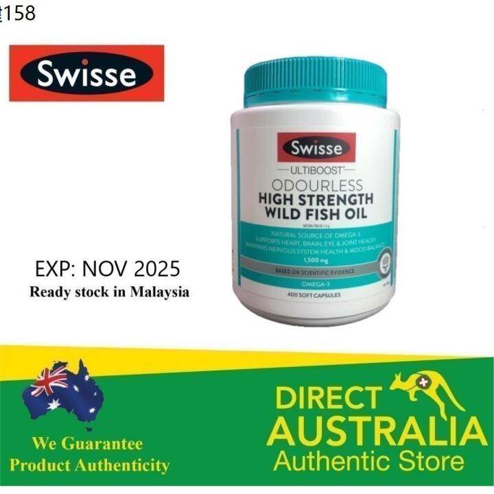 Lysine Swisse Odourless Fish Oil 1500mg 400capsules Lazada