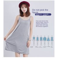 M--&amp;gt;XL Modal Sling Skirt Loose Sleeveless Vest Skirt Plus Size Dress