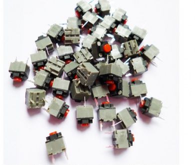 FREEE SHIPPING 20PCSlot KAILH Square silent mouse micro switch Silent jog 2PIN