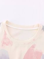 ❁☽□ Margaret Japanese simple nightdress women can wear loose oil painting short-sleeved pajamas home clothes in summer