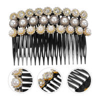 ETEREAUTY 3 pcs pearl hair conbbs rhinestone hair comb ตกแต่งผม side bomb women hair combs