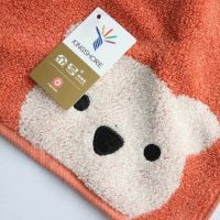 Children Towels Baby Face Towel Cute Cartoon Bear Pattern Hangable Hand Towel Soft Cotton Towels Kids Bathroom Products