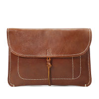 Mens clutch bag handmade leather retro fashion ultra-thin folder first layer cowhide leather men and women bag new handbag