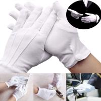 White Gloves Thin Performance Driving Security Lengthened Labor Buttons Protection Gloves With H5Q7