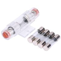 4Pcs 60Amp Car Auto Vehicle Stereo Audio AGU Fuse Box Holder Block 8 Gauge Wire with Portafusibles Fuse Car Accessories