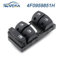 Nevosa 4F0959851H รถด้านหน้า DRIVER ไฟฟ้าหน้าต่างยกสวิทช์ควบคุมสำหรับ Audi A3 A4 S4 RS4 s. 6 RS6 Q7 2003-2011