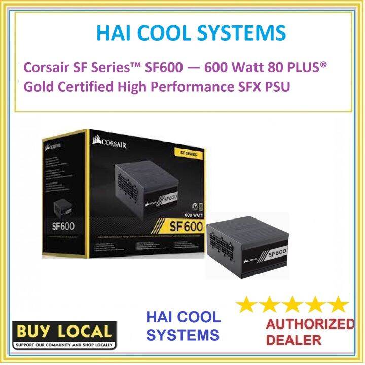 Corsair Sf Series™ Sf600 — 600 Watt 80 Plus® Gold Certified High