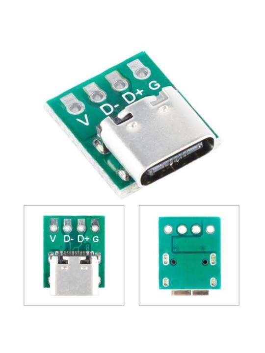 diy-m-icro-usb-เชื่อมต่อ16-pins-ประเภท-c-3-1-usb-หญิงแจ็คซ็อกเก็ต-pcb-อะแดปเตอร์สำหรับการส่งข้อมูล-ชาร์จทนทาน