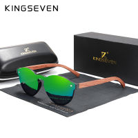 2021Custom LOGO Natural Wooden Sunglasses KINGSEVEN Bubinga Mens Polarized Glasses Wooden Fashion Sun Glasses Original Accessories