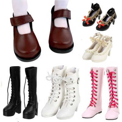 1/3 PU Leather 60cm Doll Boots New Fashion Fabric Shoes for 7.8CM Doll Wearing Play House Accessories Differents Color 5 Styles