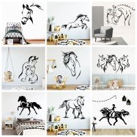 [hot]Creative Horse Wall Sticker Wall Decals For Kids Room Living Room Decoration Horse Wallpaper Home Decor